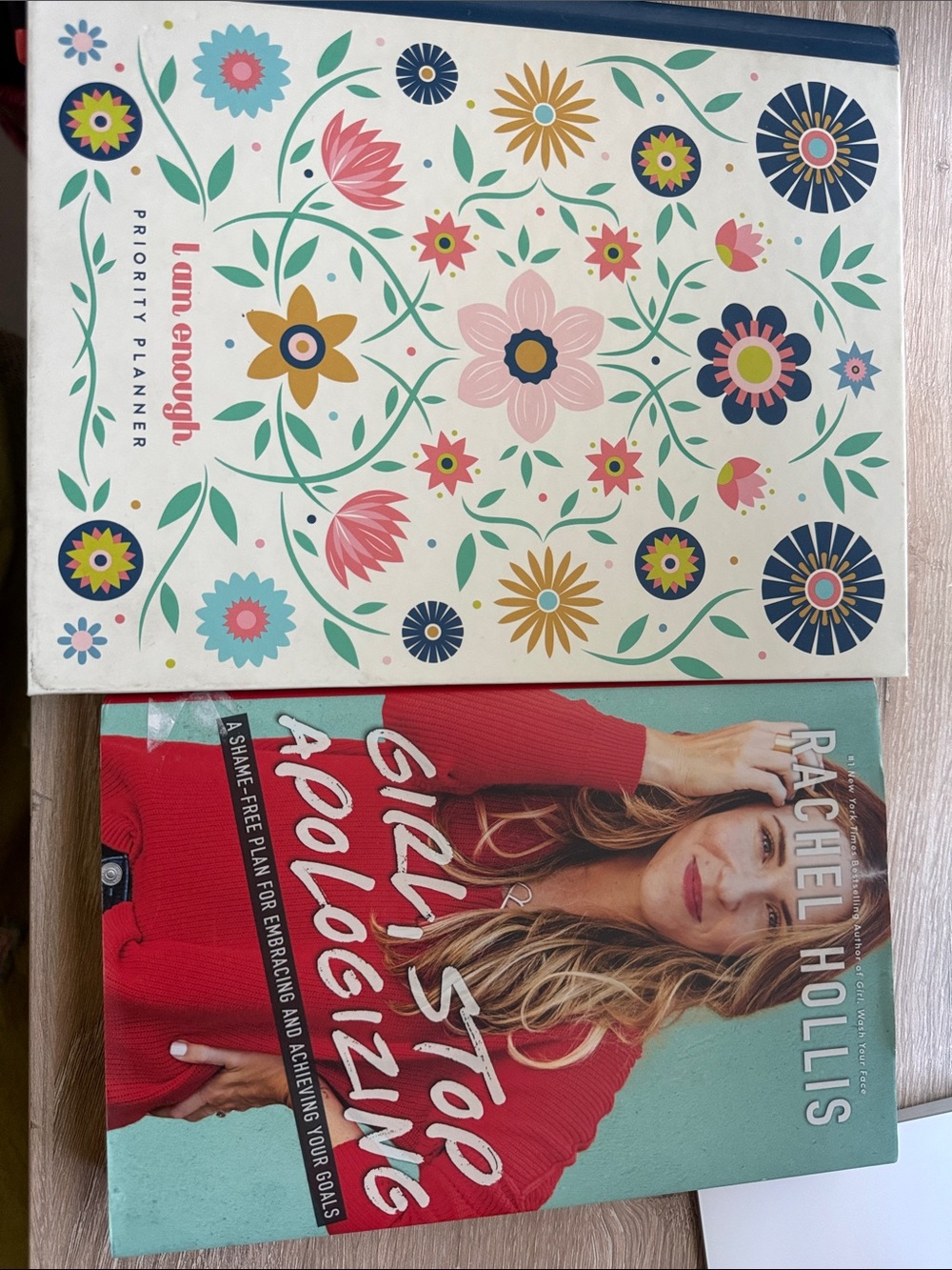 Rachel Hollis 'I am enough' Priority Planner & "Girl, Stop Apologizing" Book